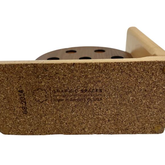 Graphic Spaces Mushroom Bookend Wood Smiling Face Kids Decor Handcrafted US - Picture 7 of 8